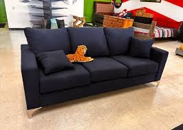 Modern 3‑Seater Fabric Sofa